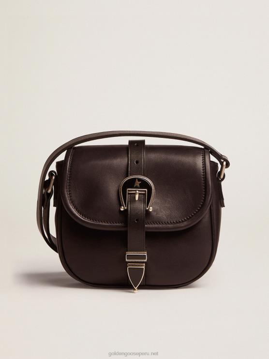 FDVPX490 Golden Goose mujer bolso rodeo pequeño de piel negra