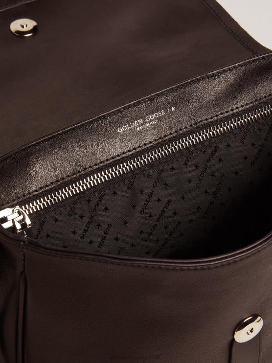FDVPX496 Golden Goose mujer bolso rodeo mediano de piel negra