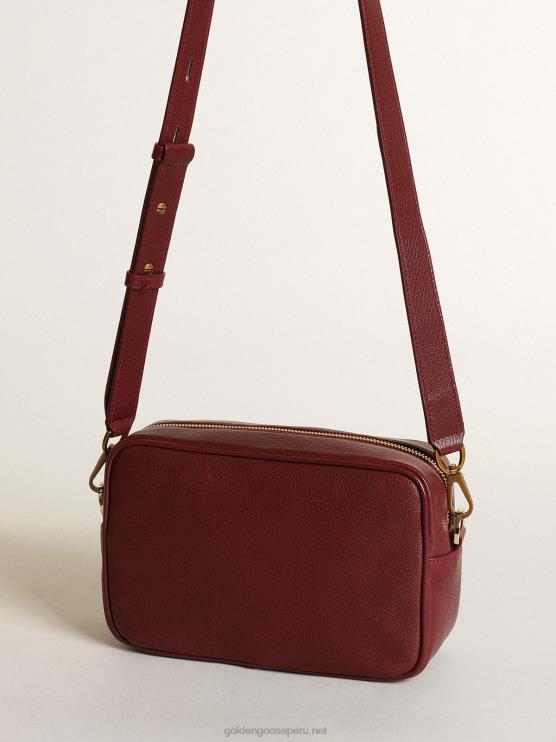 FDVPX442 Golden Goose mujer Bolso estrella de piel color burdeos con estrella tono sobre tono