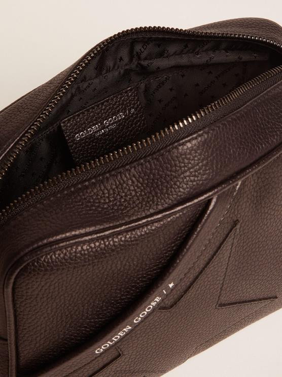 FDVPX451 Golden Goose mujer bolso estrella negro elaborado en piel martillada