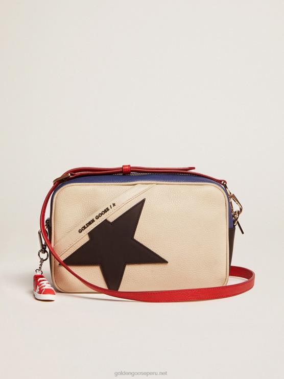 FDVPX465 Golden Goose mujer bolso estrella elaborado en piel granulada con estrella negra