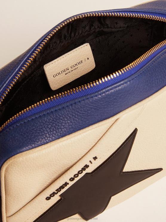 FDVPX465 Golden Goose mujer bolso estrella elaborado en piel granulada con estrella negra