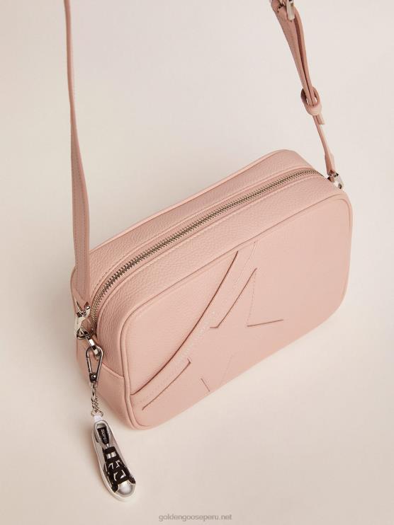 FDVPX483 Golden Goose mujer bolso star de piel martillada rosa cuarzo con estrella tono sobre tono