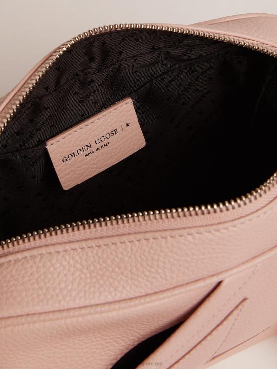 FDVPX483 Golden Goose mujer bolso star de piel martillada rosa cuarzo con estrella tono sobre tono