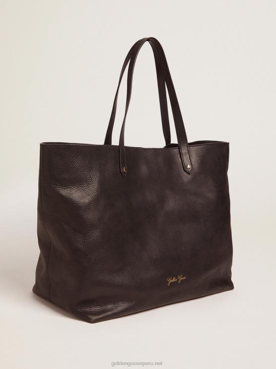 FDVPX474 Golden Goose mujer bolso pasadena negro con logo dorado en el frente