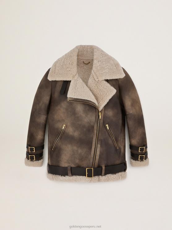 FDVPX1037 Golden Goose mujer chaqueta de piel de oveja chelsey de la colección Journey