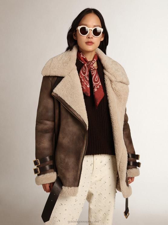 FDVPX1037 Golden Goose mujer chaqueta de piel de oveja chelsey de la colección Journey