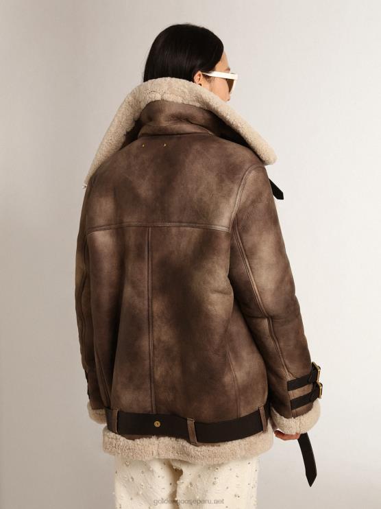FDVPX1037 Golden Goose mujer chaqueta de piel de oveja chelsey de la colección Journey