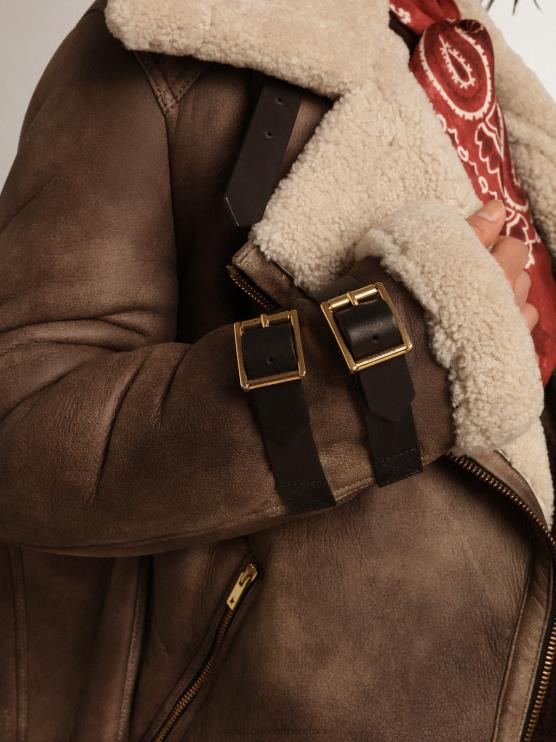 FDVPX1037 Golden Goose mujer chaqueta de piel de oveja chelsey de la colección Journey