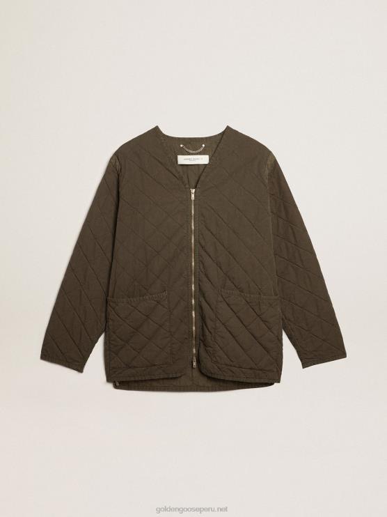 FDVPX971 Golden Goose mujer chaqueta acolchada verde oliva