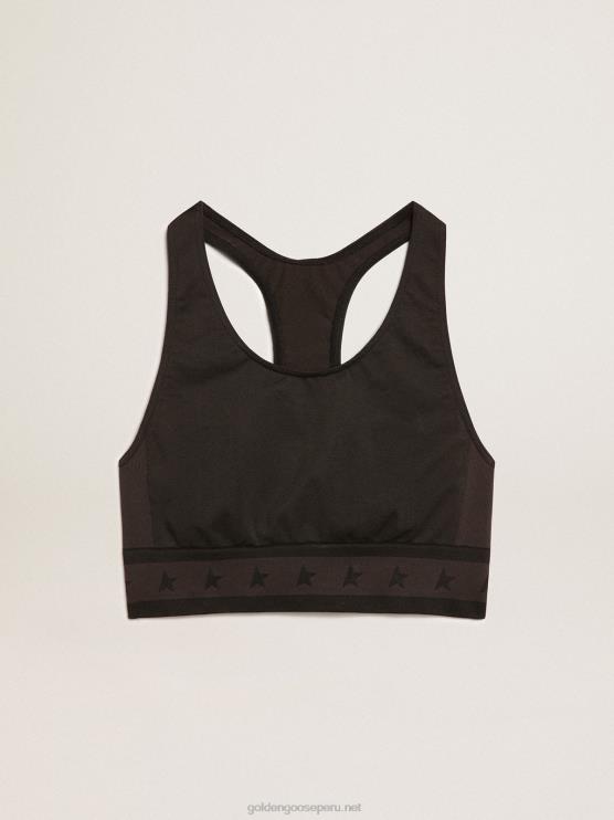 FDVPX991 Golden Goose mujer top deportivo negro