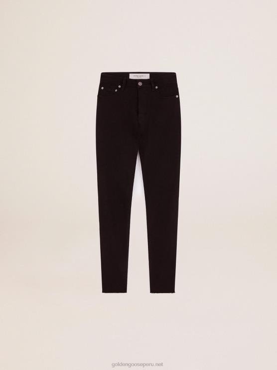 FDVPX1019 Golden Goose mujer vaqueros pitillo negros