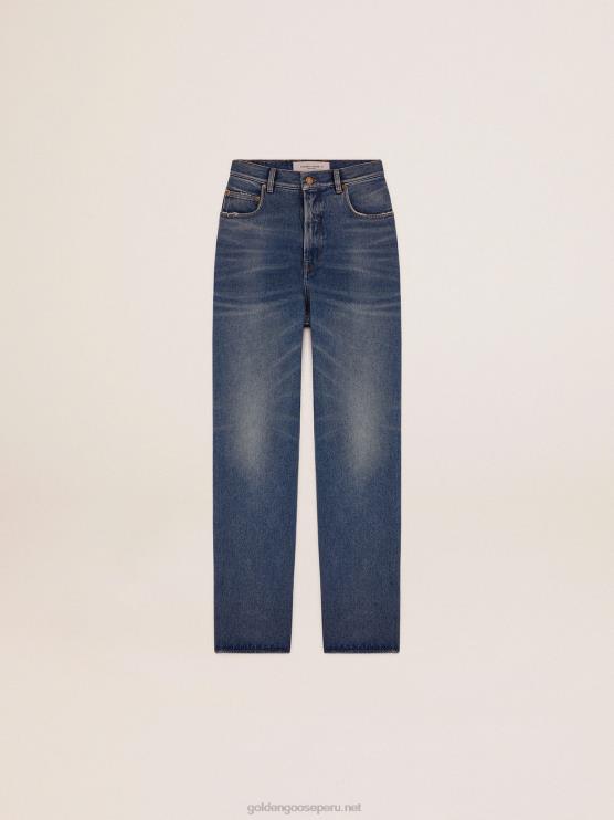 FDVPX1020 Golden Goose mujer colección kim jeans con lavado medio