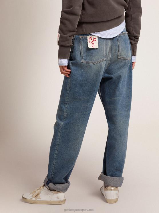 FDVPX1020 Golden Goose mujer colección kim jeans con lavado medio