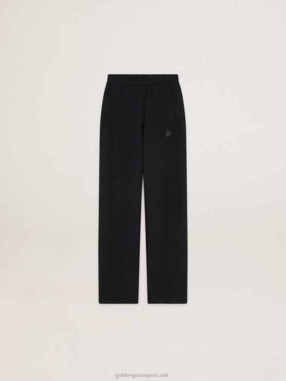 FDVPX1062 Golden Goose mujer Joggers negros con estrella delante