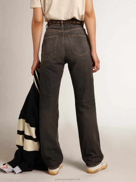 FDVPX939 Golden Goose mujer Vaquero Frida negro efecto lavado a la piedra de la colección Journey