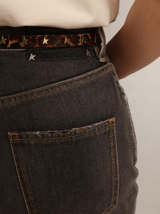 FDVPX939 Golden Goose mujer Vaquero Frida negro efecto lavado a la piedra de la colección Journey