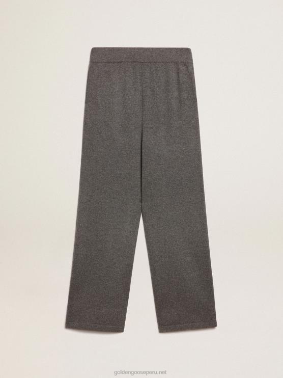 FDVPX980 Golden Goose mujer joggers grises de mezcla de cachemir
