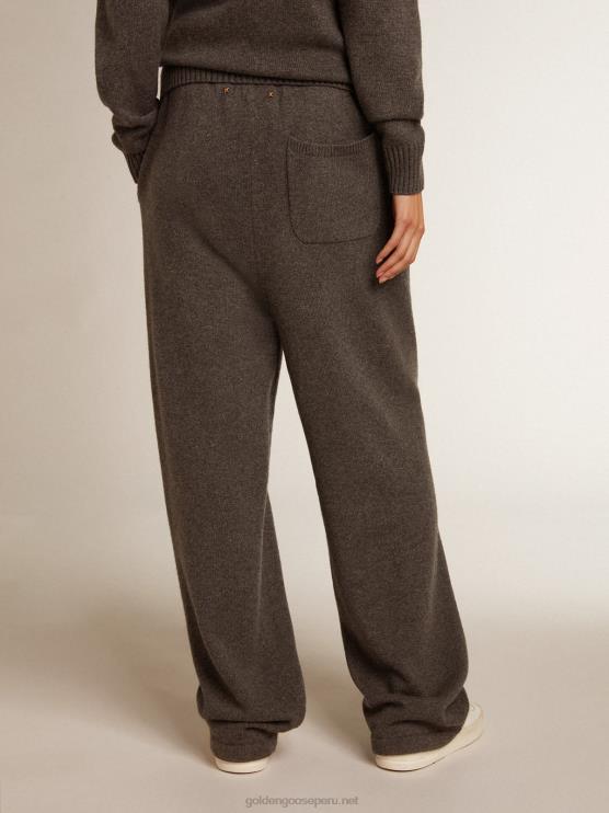 FDVPX980 Golden Goose mujer joggers grises de mezcla de cachemir