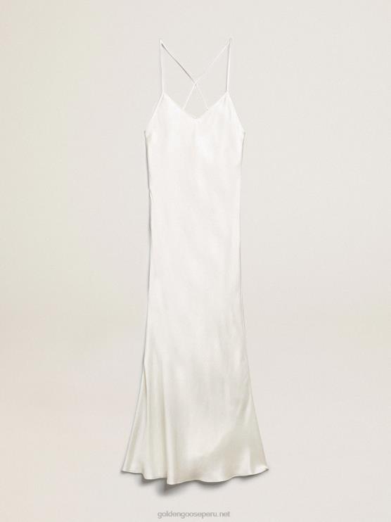 FDVPX950 Golden Goose mujer vestido lencero color pergamino
