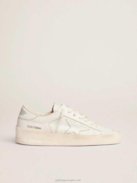 FDVPX116 Golden Goose mujer zapatillas stardan de piel total white