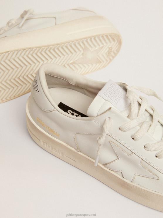 FDVPX116 Golden Goose mujer zapatillas stardan de piel total white
