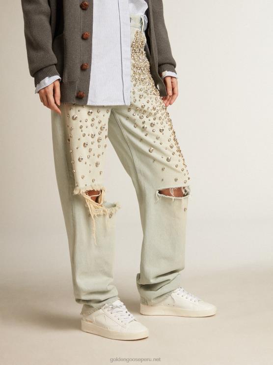 FDVPX160 Golden Goose mujer stardan de base biológica con estrella blanca y refuerzo en el talón