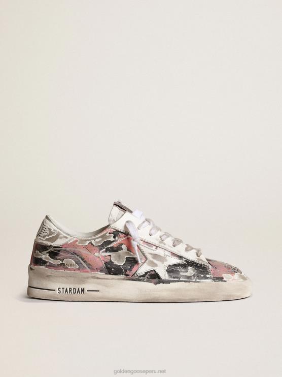 FDVPX214 Golden Goose mujer stardan lab en cuero con salpicaduras de pintura por toda la superficie