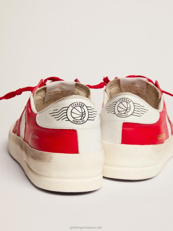 FDVPX99 Golden Goose mujer zapatillas stardan de piel roja y blanca