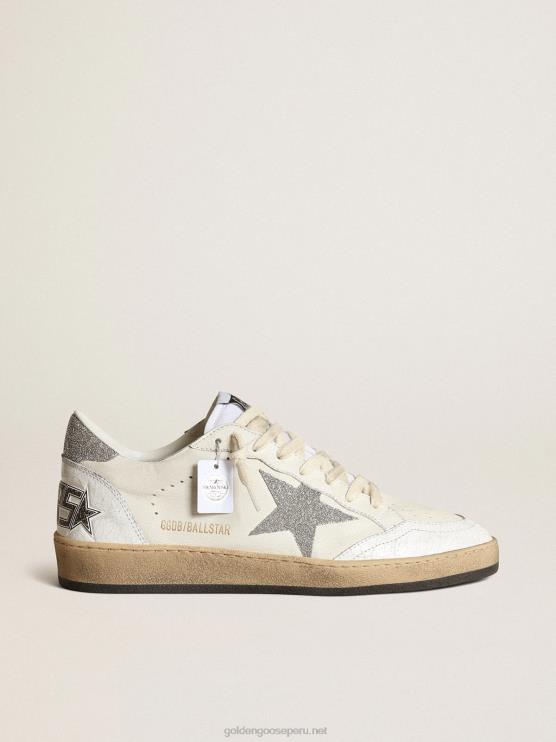FDVPX194 Golden Goose mujer estrella de bola blanca con una estrella de cristal swarovski y refuerzo en el talón