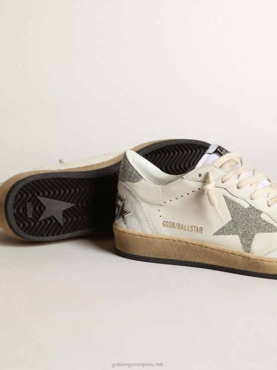 FDVPX194 Golden Goose mujer estrella de bola blanca con una estrella de cristal swarovski y refuerzo en el talón