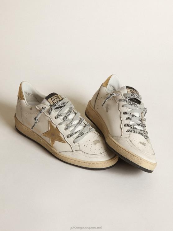 FDVPX8 Golden Goose mujer zapatillas Ball Star con estrella dorada y refuerzo en el talón