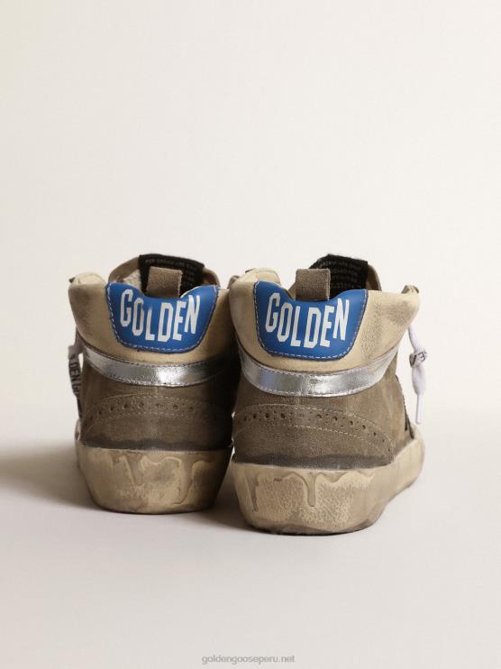 FDVPX215 Golden Goose mujer mid star lab de ante gris con estrella negra