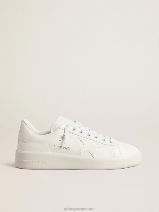 FDVPX206 Golden Goose mujer purestar de base biológica con estrella blanca y refuerzo en el talón