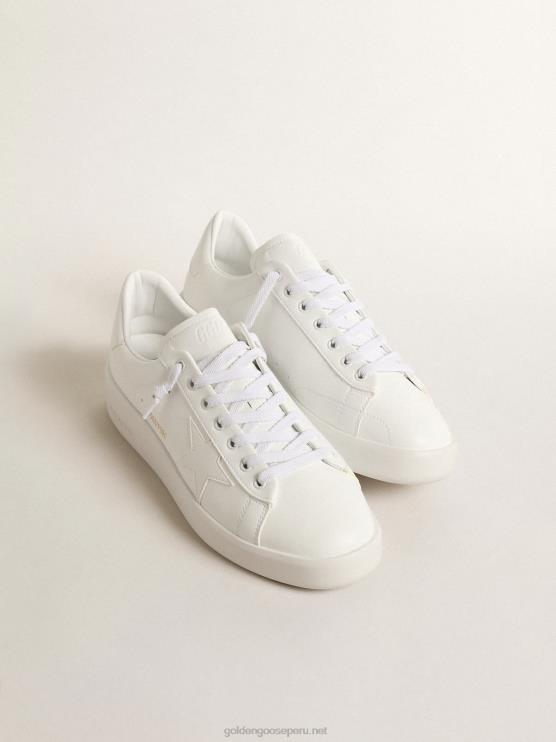 FDVPX206 Golden Goose mujer purestar de base biológica con estrella blanca y refuerzo en el talón