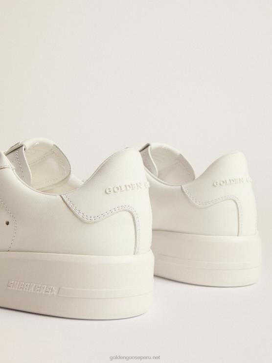 FDVPX97 Golden Goose mujer purestar de piel blanca con estrella de cristal de swarovski plateada
