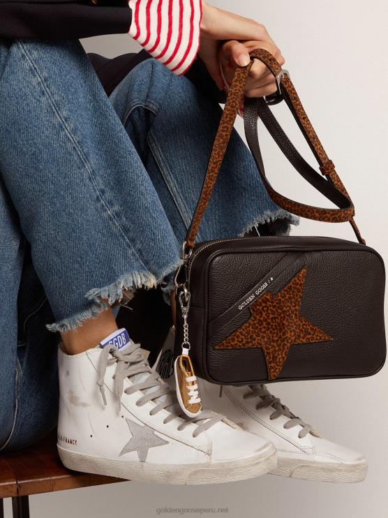FDVPX182 Golden Goose mujer zapatillas francy de piel con estrella de ante