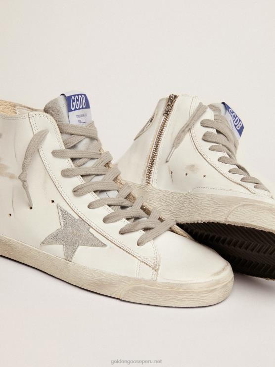 FDVPX182 Golden Goose mujer zapatillas francy de piel con estrella de ante