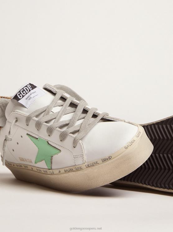 FDVPX112 Golden Goose mujer zapatillas hi star con refuerzo del talón con estampado de leopardo