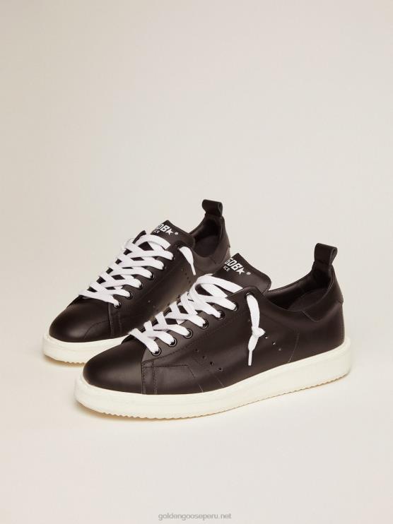 FDVPX271 Golden Goose mujer zapatillas starter de piel total black