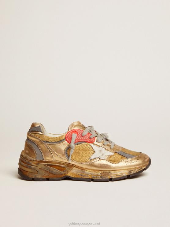 FDVPX109 Golden Goose mujer tenis dorados dad-star