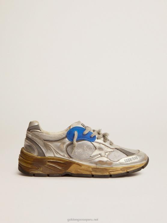 FDVPX124 Golden Goose mujer zapatillas dad-star plateadas