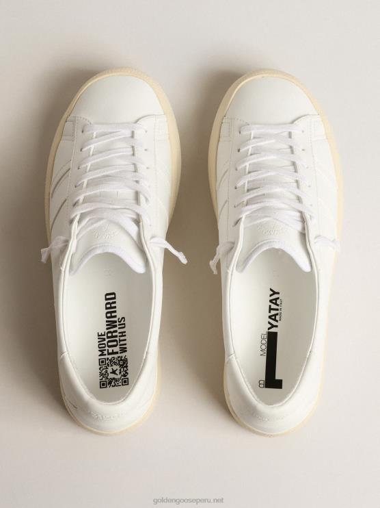 FDVPX3 Golden Goose mujer yatay modelo 1b zapatillas sostenibles con parte superior de base biológica blanca y y
