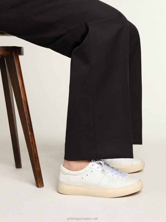 FDVPX3 Golden Goose mujer yatay modelo 1b zapatillas sostenibles con parte superior de base biológica blanca y y