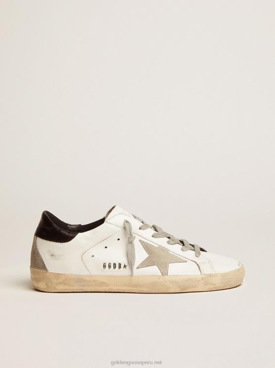 FDVPX10 Golden Goose mujer zapatillas super-star con refuerzo negro en el talón y letras con tachuelas de metal