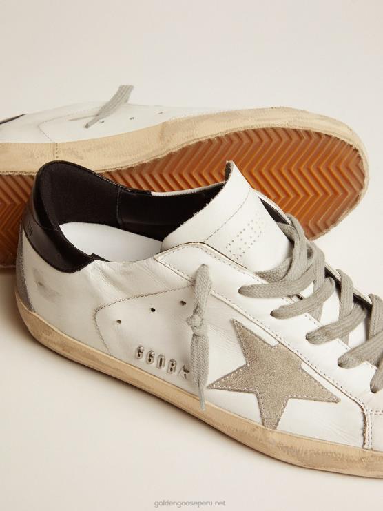 FDVPX10 Golden Goose mujer zapatillas super-star con refuerzo negro en el talón y letras con tachuelas de metal