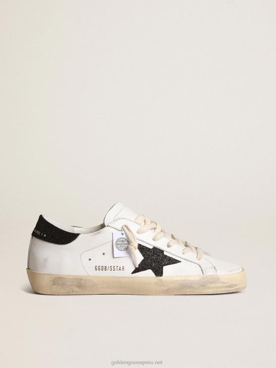 FDVPX249 Golden Goose mujer superestrella con una estrella negra de cristal swarovski y refuerzo en el talón