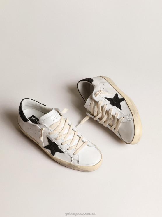 FDVPX249 Golden Goose mujer superestrella con una estrella negra de cristal swarovski y refuerzo en el talón