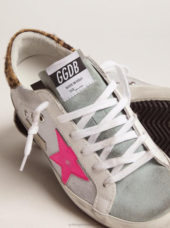 FDVPX91 Golden Goose mujer zapatillas deportivas superestrella con lentejuelas y refuerzo del talón con estampado de leopardo