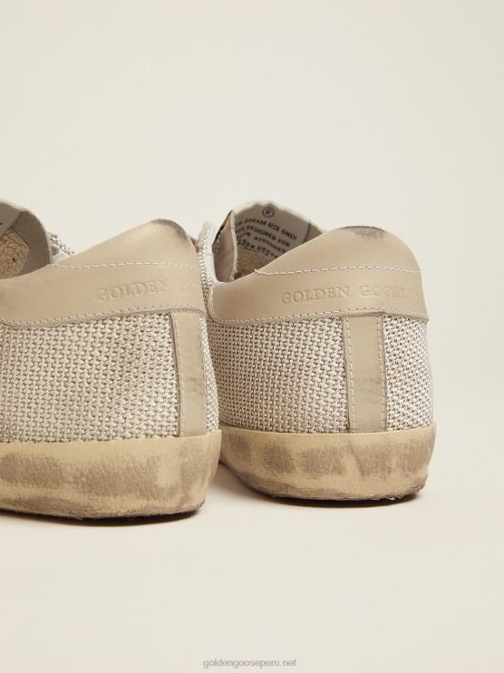 FDVPX92 Golden Goose mujer zapatillas super-star de malla con estrella con estampado de leopardo